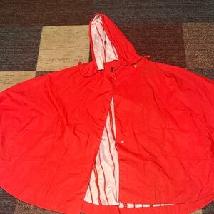 Dennis Basso Vibrant Red Rain Poncho